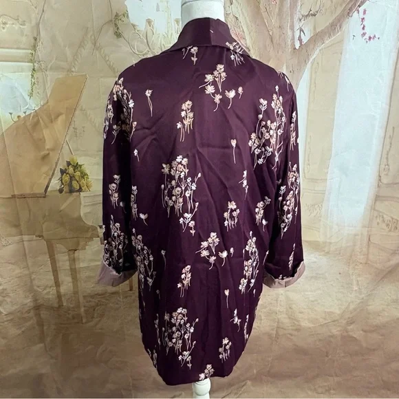Anthropologie Ett:twa Women's Floral Blazer - Purple - Picture 8 of 10